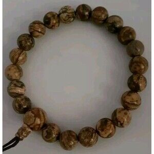Jasper Gemstone Adjusts Stretch Bracelet